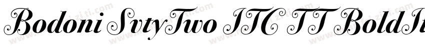 Bodoni SvtyTwo ITC TT BoldIt字体转换